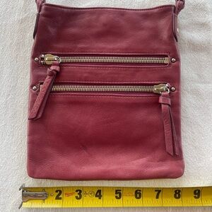 HOBO Pink Crossbody Bag with Supple Leather and Gold Hardware